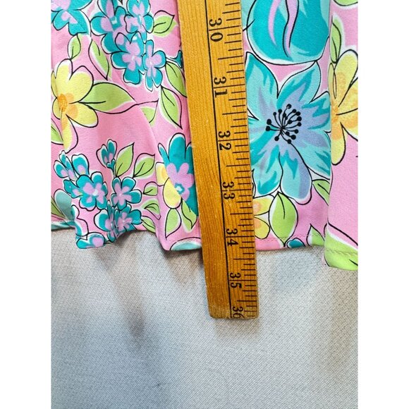 Sag Harbor Womens Midi Mermaid Skirt Sze 12 Pink Pastel Floral Pull On Boho Chic - Picture 6 of 12